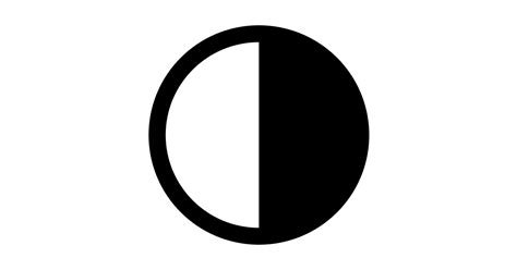 Circle Half Free Vector Icon Iconbolt