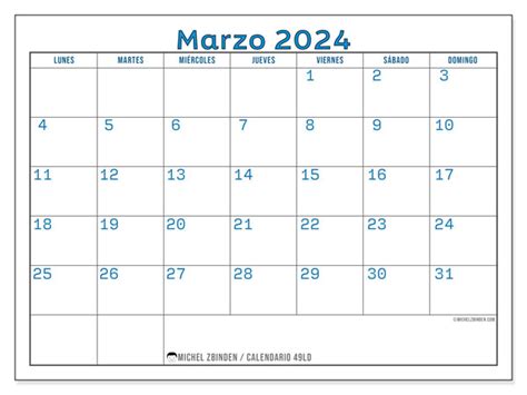 Calendario Marzo De 2024 Para Imprimir “44ld” Michel Zbinden Sv