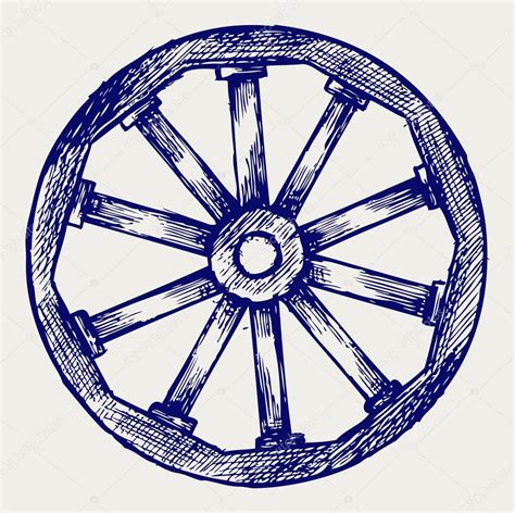 Wooden Wheel — Stock Vector © Kreativ 17595197