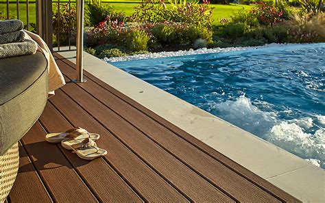 Don't run on the pool deck is a rule at pretty much every public swimming pool. Photo gallery showing Trex installed around pools and hot ...