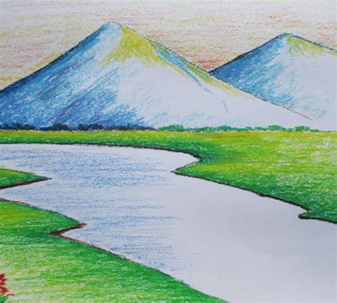Easy Landscapes To Draw - samplesofpaystubs.com
