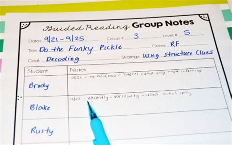 Guided Reading Notes Teaching With Jennifer Findley