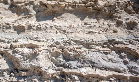 Close Up View Of Limestone At Monument Rocks In Grove County Kansas