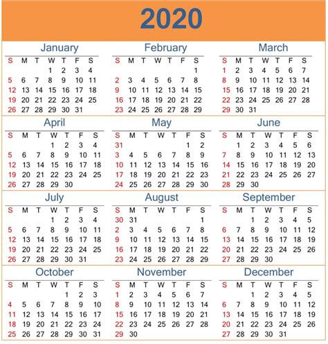 Yearly 2020 Calendar Free Download Pages A4 Pages A5 Pages Design