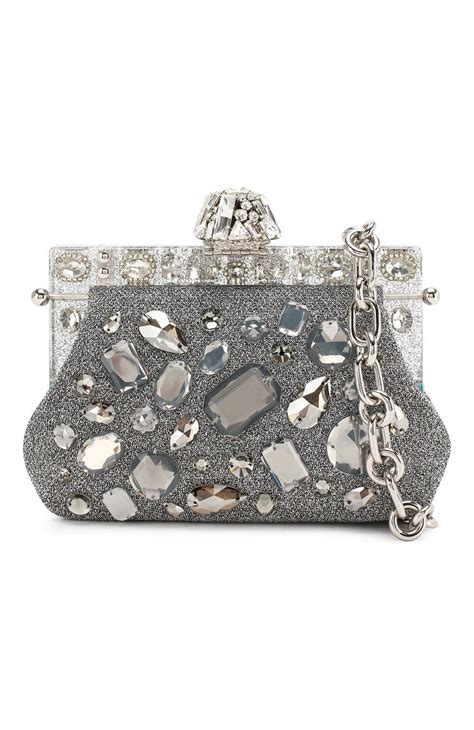 Dolce And Gabbana Vanda Crystal Embellished Clutch Bag Sendegaro