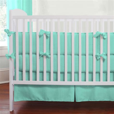 Target/home/purple teal crib bedding (4105)‎. Solid Teal Baby Crib Bedding | Baby crib skirts, Boy ...