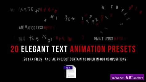 Download 100s of video templates, graphic assets, stock footage & more! Animated Text - After Effects Presets (Videohive) » free after effects templates | after effects ...