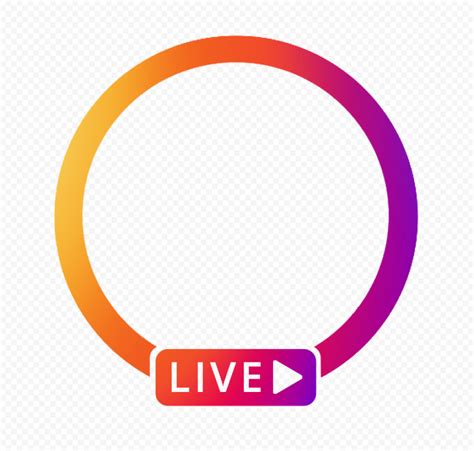 Instagram App Live Profile Circle With Play Icon Citypng