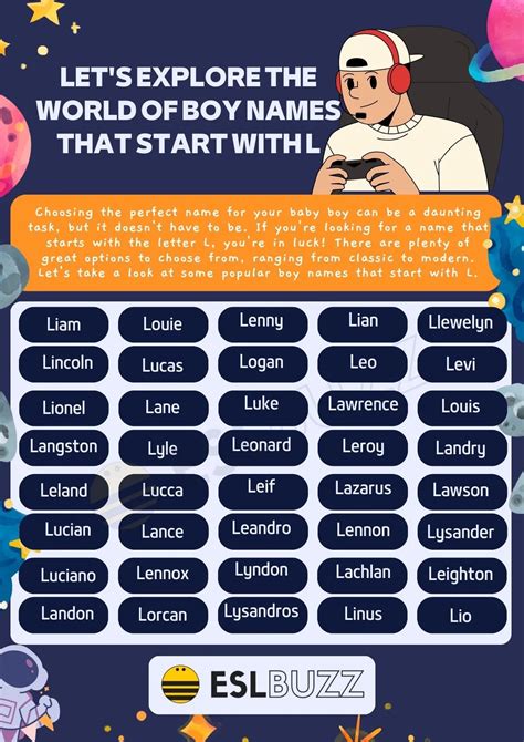 Boy Names That Start With L For Your Lucky Boy Eslbuzz