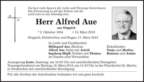 Alfred heer on the website of the council of europe. Traueranzeige Familienanzeigen / Todesanzeigen - idowa Markt