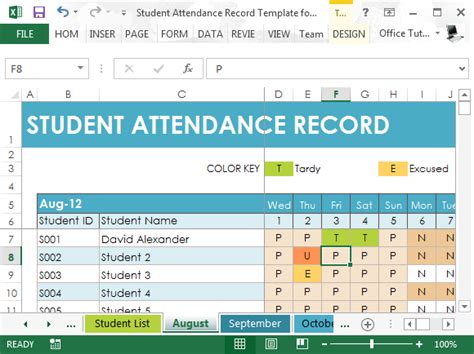 40 Students Attendance Sheet Excel Pictures Petui