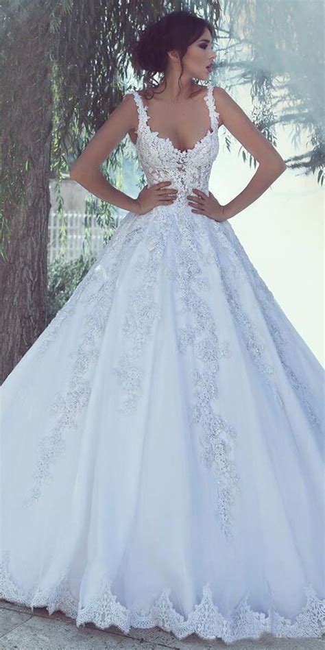 alluring tulle sweetheart neckline a line wedding dress with lace appliques and beadings aline