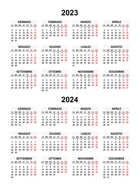 Calendario 2023 2024 Calendariosu