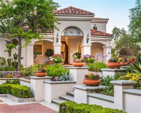 These backyard landscaping ideas on a budget can help you save money. Mediterranean Landscaping Ideas & Design Photos | Houzz
