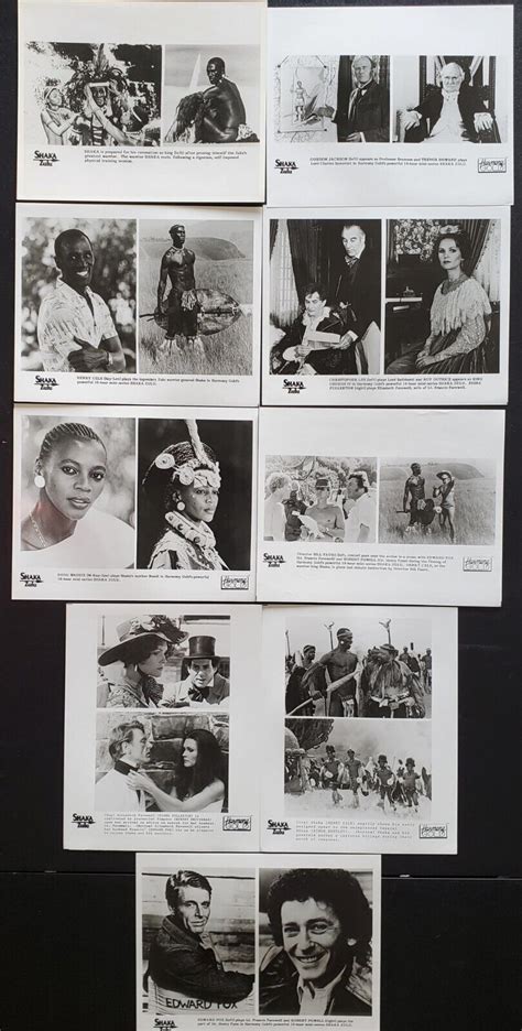Shaka Zulu Black And White 8x10 Still Set 1986 Henry Cele Edward Fox