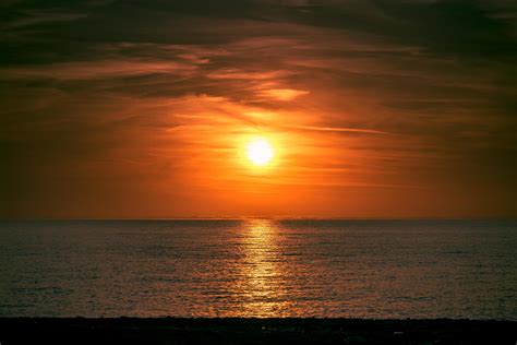 Seascape With A Beautiful Sunset Over The Water 2316960 Stock Photo At