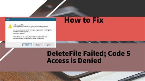 Deletefile Failed Code Delete File Failed Code How To Fix Youtube