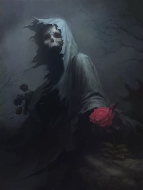 Grim Reaper Illustration Drawing Death Fantasy Art