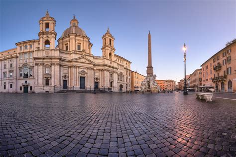 Piazza Navona In The Morning Rome Italy Anshar Images