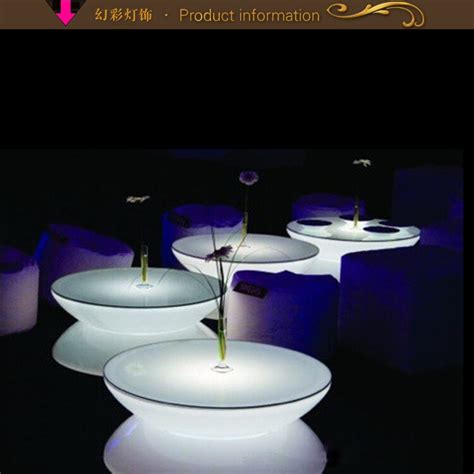 Maybe you would like to learn more about one of these? LED light Table Coffee Table Round Coffee Bar furniture ...