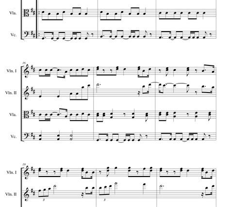 Chandelier Sheet Music Sia For String Quartet Violin