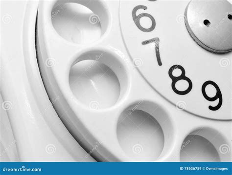 White Rotary Telephone Dial Stock Image Image Of Closeup Dial 78636759