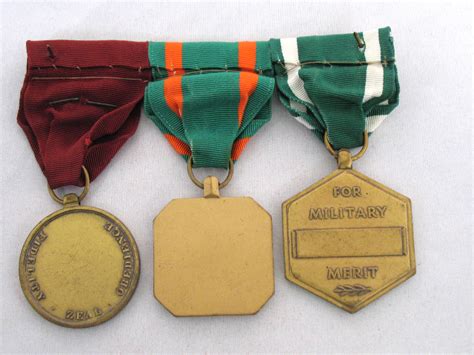 3 Full Size Medals Navy Good Conduct Achievement Marine Corps