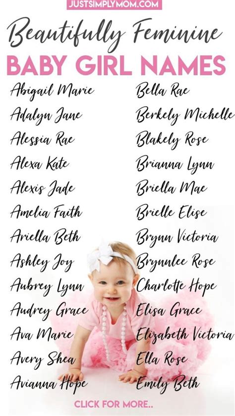 43 Feminine Baby Girl First And Middle Names That You
