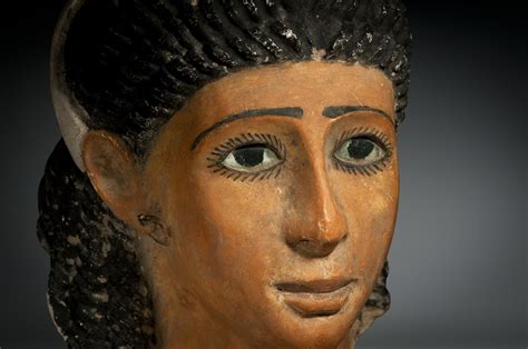 A Fine Egyptian Gypsum Mask Of A Woman Baidun Baidun