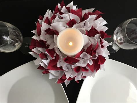 Ribbon Centerpiece For Table Romantic Dinner Decor Etsy