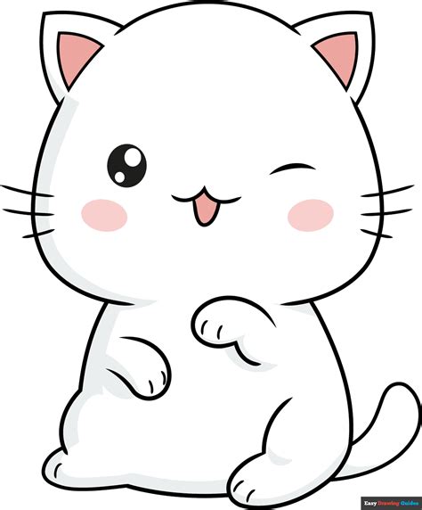 How To Draw A Kawaii Cat Really Easy Drawing Tutorial