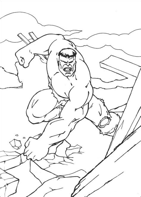 It can be so since the face of hulk is the greatest part that shows its strong and frightening characteristic. Kids-n-fun.com | 77 coloring pages of Hulk
