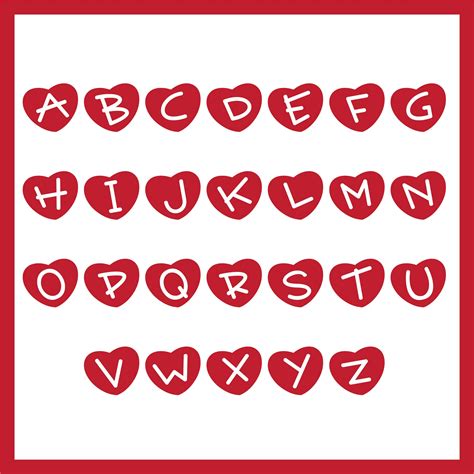 10 Best Heart Printable Letters A Z