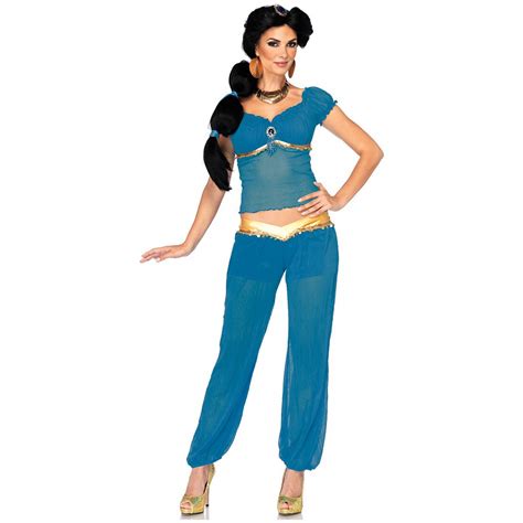 Adult Jasmine Costume Disney Princess Aladdin Womens Halloween Fancy
