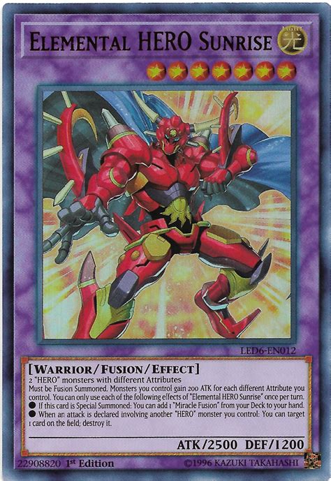 We have a syntax guide to aid users in easily finding what they need. Yu-Gi-Oh! Card Review: Elemental HERO Sunrise - Awesome ...