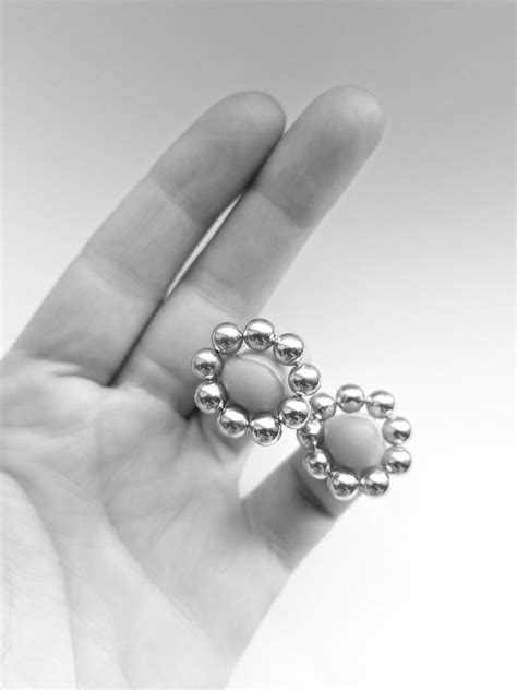 Silver Magnetic Nipple Rings Non Piercing Adjustable Nipple Etsy