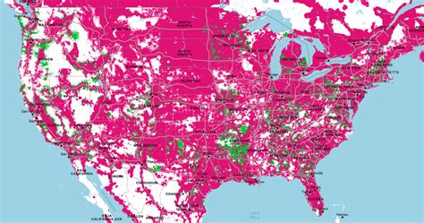 Map Showing Areas With Only Band 12 Coverage Tmobile Xfinity