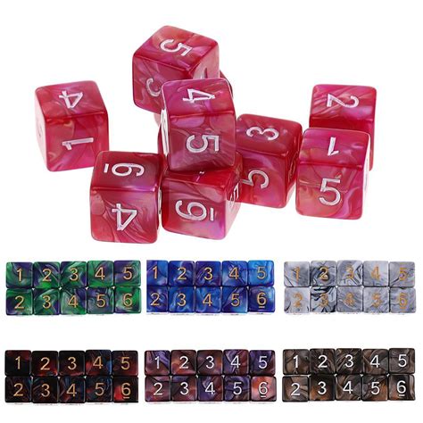 Mayitr Pcs Set Colorful D Dungeons Dragons Dice Set Acrylic Polyhedral Sided Drink Digital