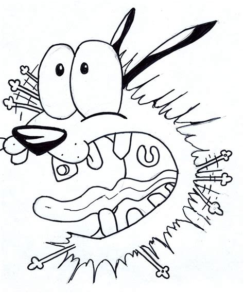 Courage The Cowardly Dog Drawing Easy Clip Art Library