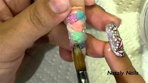 Kit para uña acrílica transparente. Tutorial: un diseño en diferentes colores- Nataly Nails ...