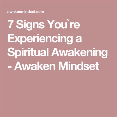 7 Signs You Re Experiencing A Spiritual Awakening Spiritual Awakening