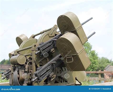Anti Aircraft Gun Stock Image Image Of Metal Weapon 151504397