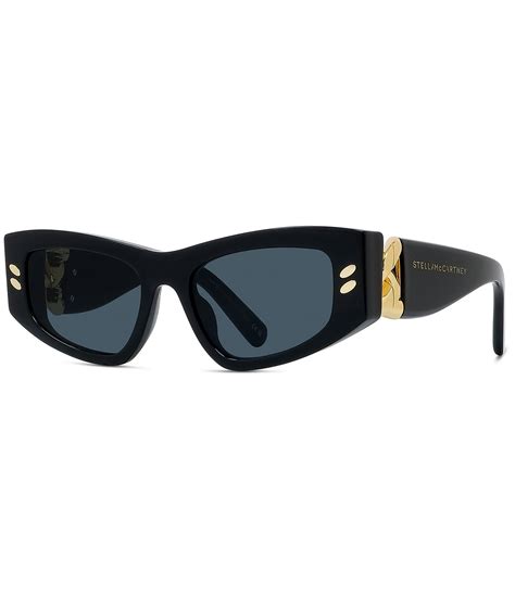 Stella Mccartney Womens Sc40058 52mm Cat Eye Black Sunglasses Dillards