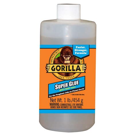 Gorilla 1 Lb Super Glue Bottle 78007 The Home Depot