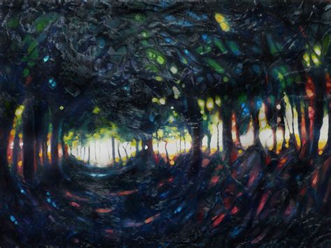 A Dark Dark Forest 2013 Oil And Glue 115 X 155 This Is Painted In