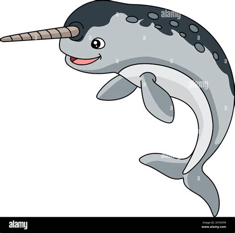 Narwhal Cartoon Colored Clipart Illustration Stock Vector Image And Art