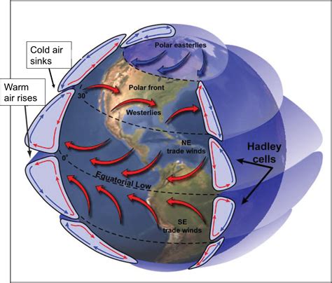 Wind Currents Between Equator And Poles