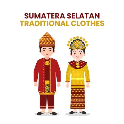 Ropa Tradicional Del Sur De Sumatra Vector Premium