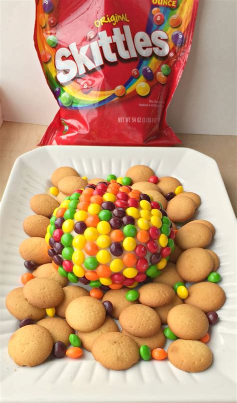 Add this packet to 8 oz cream cheese and 4 t butter to make a very tasty cheeseball. skittles-funfetti-cream-cheese-ball-2 | Cheese ball, Cream ...