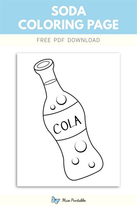 Free Soda Coloring Page Coloring Pages Color Printables